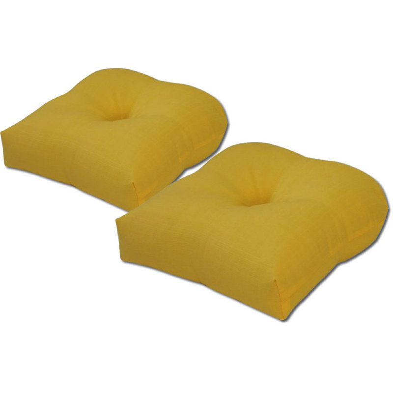 Outdoor Single Cushion, Yellow
