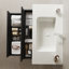 Ensemble de meuble-lavabo mural en bois massif rayé 36 po avec lavabo Harlee-1014877668