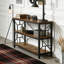 3-Tier Console Table Industrial Sofa Foyer Table for Living Room