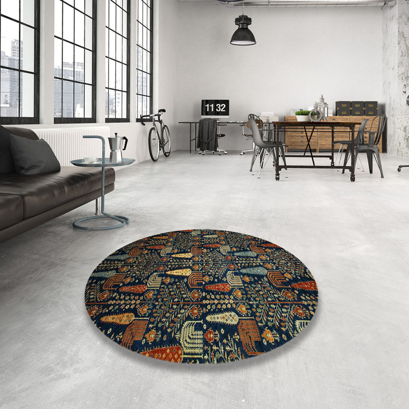 Abstract Indoor Rug, Round 4'