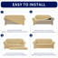 Housse de canapé en jacquard 2 pièces, housse extensible en polyester spandex pour le salon, protection facile à installer et lavable (canapé, kaki)-1838176923-1838177002