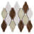 Handmade 12.01 in. x 9.65 in. Geometric Glossy Porcelain Mosaic Wall and Floor Tile-36932195