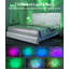 Structure de lit tapissier moderne à oreilles avec projecteur Galaxy et port de charge USB, cadre de lit à DEL avec tête de lit réglable, assemblage facile, support de lattes en acier robuste, aucun sommier requis, clé-183405516-183405518