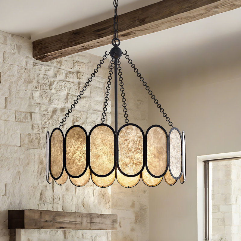 Lustre tambour 4 lumières Mica