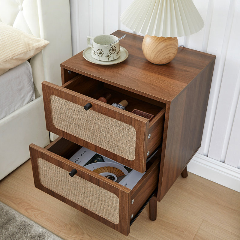 2 - Drawer End Table, Walnut