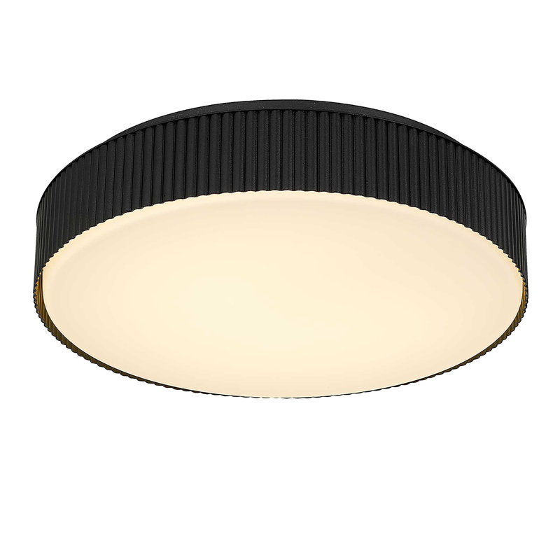 Led Flush Mount,5 Color Temperature Selectable, White Etched Glass,, Easy Indoor Installation, 3" H x 13" W x 13" D