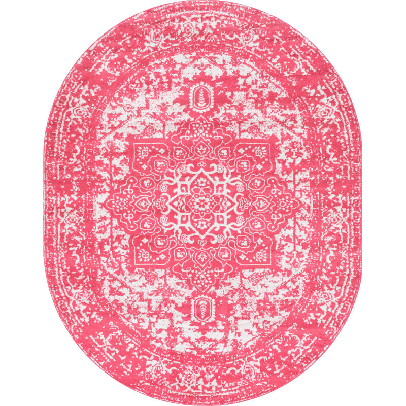 Oriental Area Rug, Oval 239 x 305cm