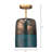 Vapor Glass Semi Flush Mount