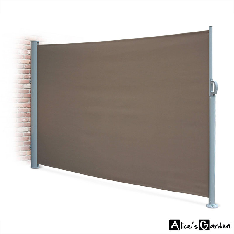 Dakota Fields 3cm W x 1.6cm D Retractable Side Awning, Beige/Brown