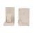 Bookends Marble Stone Lip-Shaped Sculptural Design 6x3x5 Inches White Contemporary Modern for Home Office Set of 2