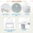 Lederman Makeup Vanity Table with Touch Screen Lighted Mirror, Dressing Table with A Drawer and Curved Edges