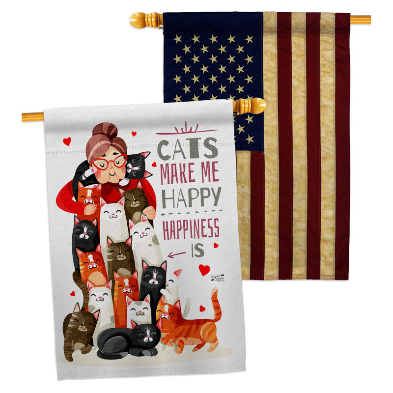 Drapeau de maison en polyester à 2 côtés 40 x 28 po
