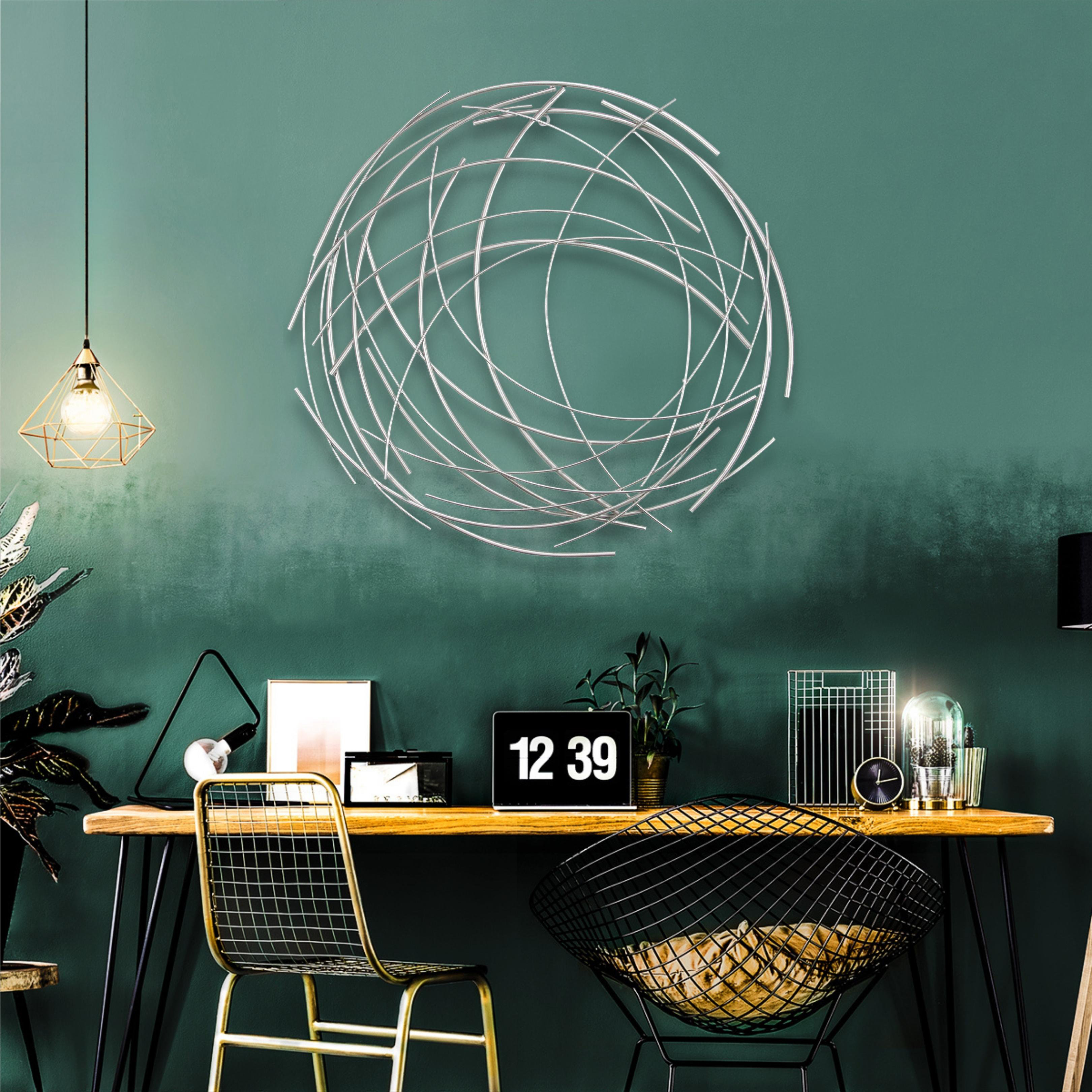 Abstract & Geometric Metal Wall Accents You'll Love | Wayfair