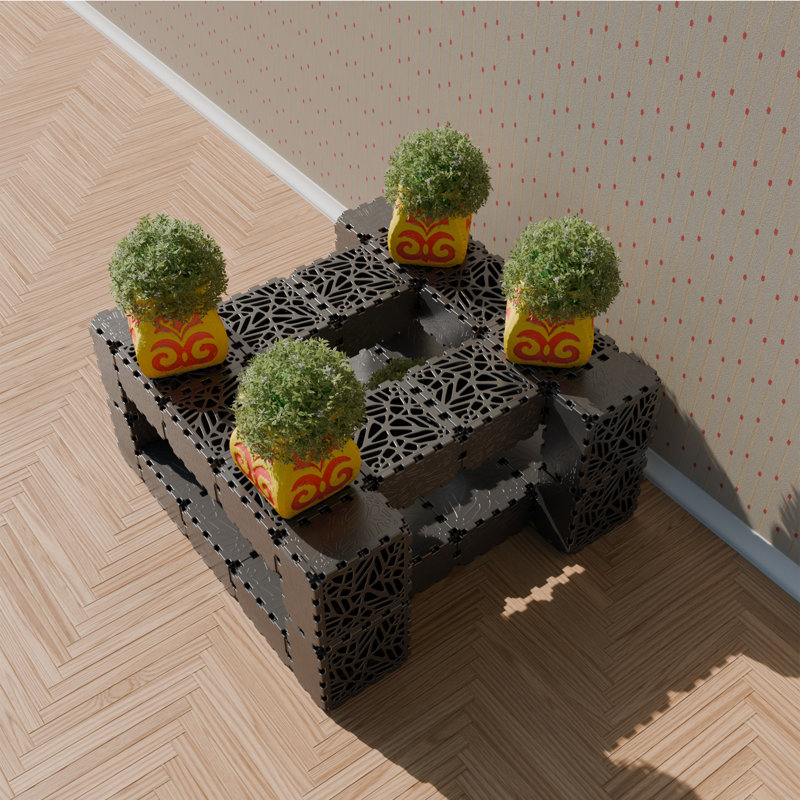 Bion Modular Cube – 10-Cube Set | Solid Structural Blocks For Furniture & Décor – Beige, Beige