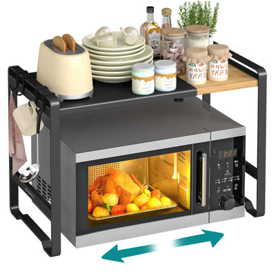 Expandable Microwave Shelf, Microwave Stand, Adjustable Width