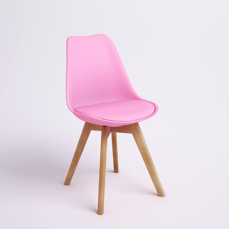 Chaise d'appoint en polyuréthane Hermina, Rose