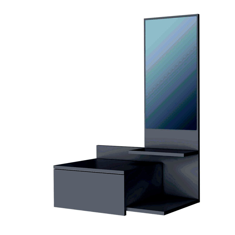 Meuble-lavabo flottant blanc avec miroir inclus