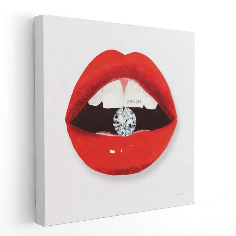 «Hot Lips II», reproduction d'art sur toile, H 12 po x l 12 po