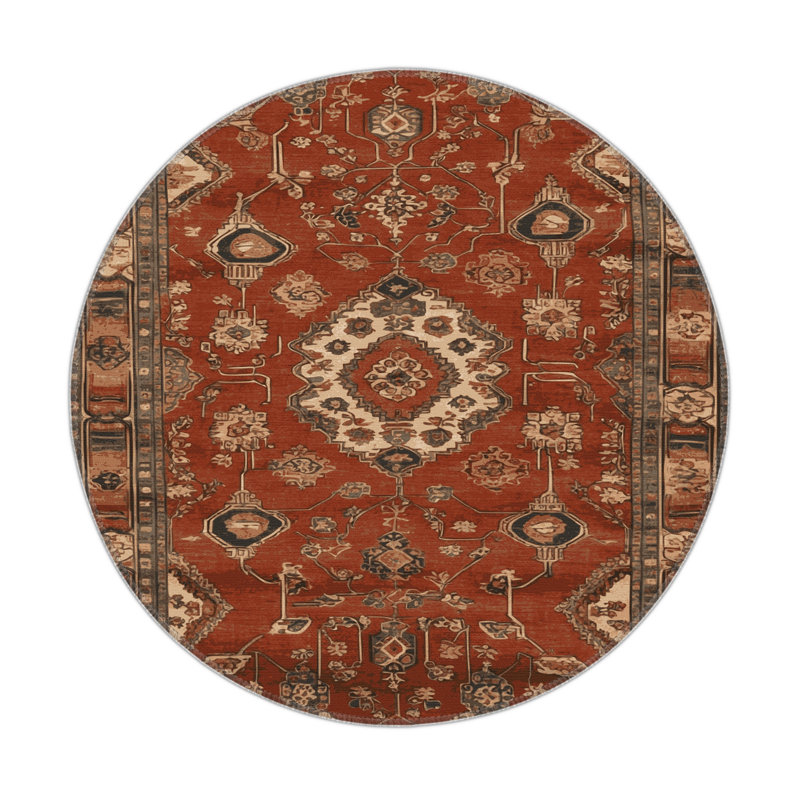 Turkish Brown Indoor and Outdoor Area Rug, Rectangle 5' x 7'