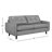Tiena Leather Sofa & Loveseat Set, Gray