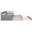 Lit de jour simple TG en bois avec 2 lits gigognes, 3 casiers de rangement, 1 lumière gratuite et conception de chargement USB-1080834844