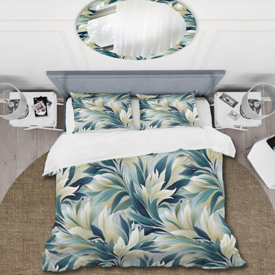 Coastal Symphony Tropical Pattern I - Ensemble de housse de couette tropical