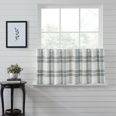 Cohlton Cotton Plaid Tailored Cafe Curtain