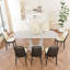 62.99-78.74" expandable dining table set for 2-8 people, equipped with PU fabric thick padded dining chairs and an spacious dining table, kitchen table and chairs, with U-shaped table legs-1661980672-1661980677