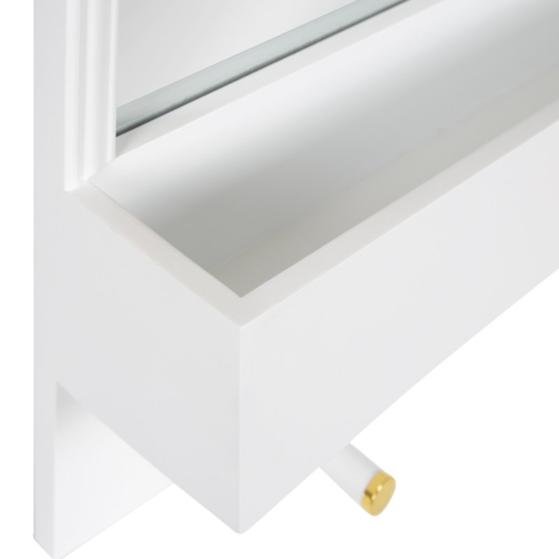Miroir d'appoint Medici, Blanc, 24 po x 24 po