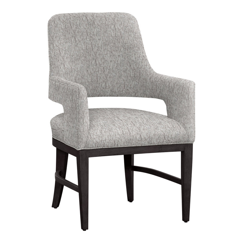 Chaise avec accoudoirs Josie, Gris anthracite, Fumée 9508