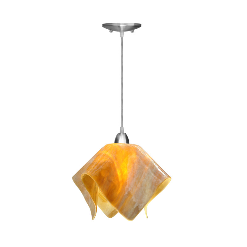 Amergin 1 - Light Unique/Statement Pendant, Large, Nickel, Honey
