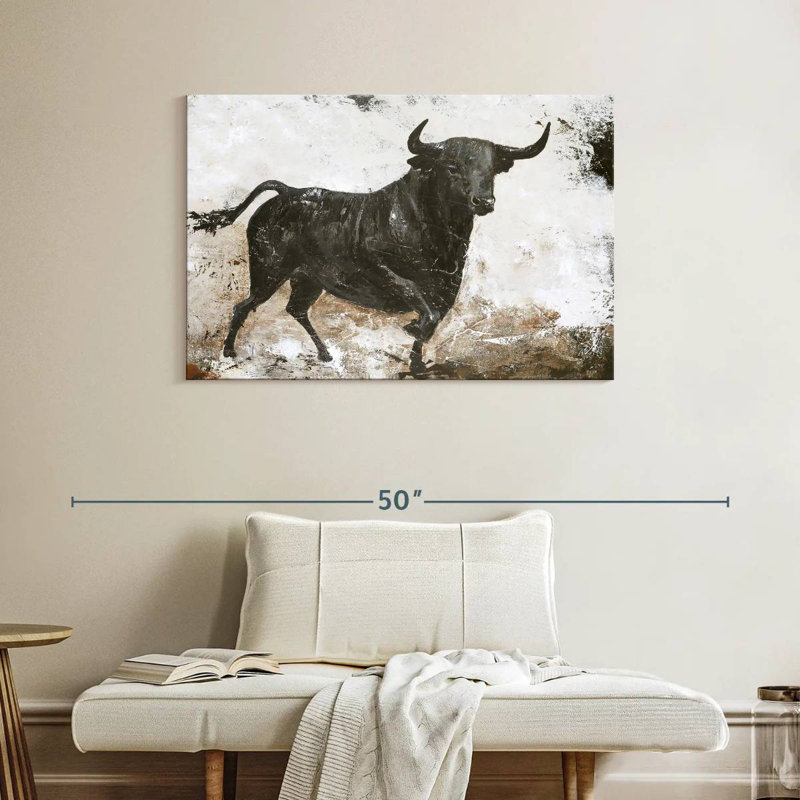 Brampt Black Bull, 26" H x 39" W