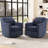 Bronnen Big And Wide Upholstered Cushion Swivel Armchair with Removable Back Cushion-1670951558