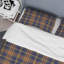 Tartan à carreaux bleus - ensemble de housse de couette abstrait - microfibre de polyester-292550473