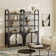 Boho 3-Shelf Bookshelf Cabinet With Rattan Doors