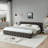 Chenille upholstered bed frame-993592248-901659410