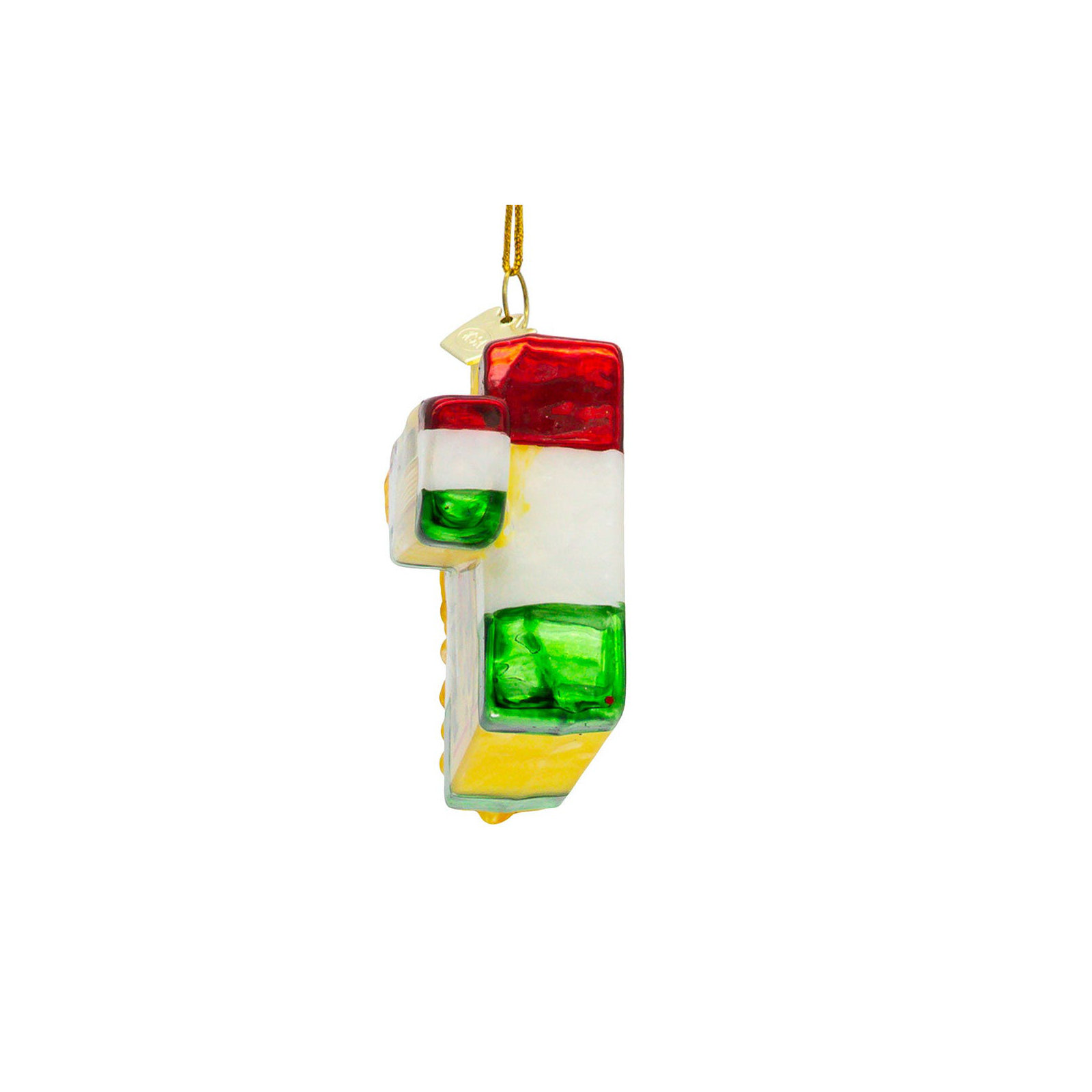 Kurt Adler Noble Gems Glass Ornament for Christmas Tree, Pasta Boxes