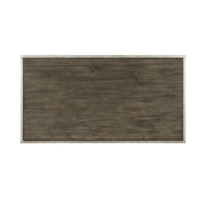 3 Metal And Wood Table For Home: Coffee & 2 Chairside Tables, Brown Finish, Rectangular, Fixed Shelves, Stylish Modern Living Room With Wood: End Brow