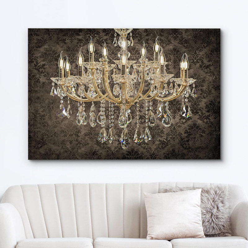 Impression sur toile sur toile de style lustre victorien de fantaisie noire élégante, Toile tendue