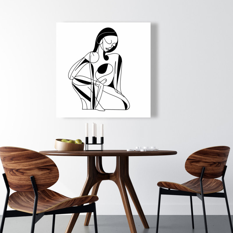 Lignes féminines - Toile abstraite pour femme