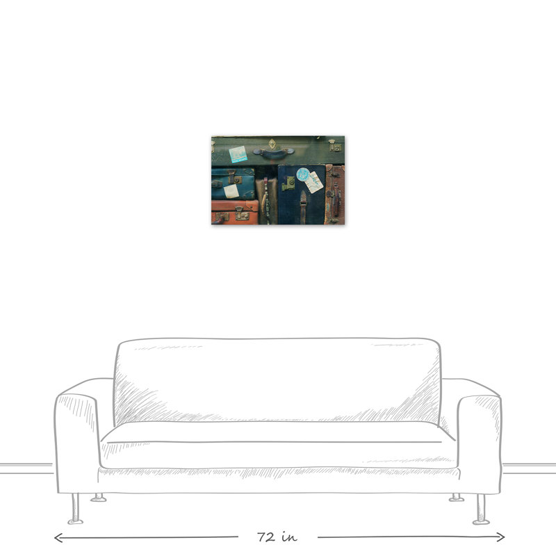 « rétro valises », reproduction de photo sur toile