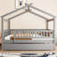 Full Size Wooden House Bed with Trundle-1211326342-1211326349