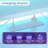 52 Inch Fixed Office Desk, 3 Drawer Side Storage Shelf with LED Lighting & Power Strip-2025341852-2025341854