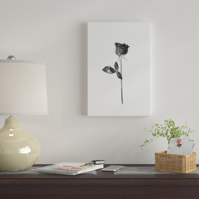 « simplicité », impression sur toile, H 26 po x l 18 po x P 1,5 po, Toile avec cadre noir, Pas de tapis