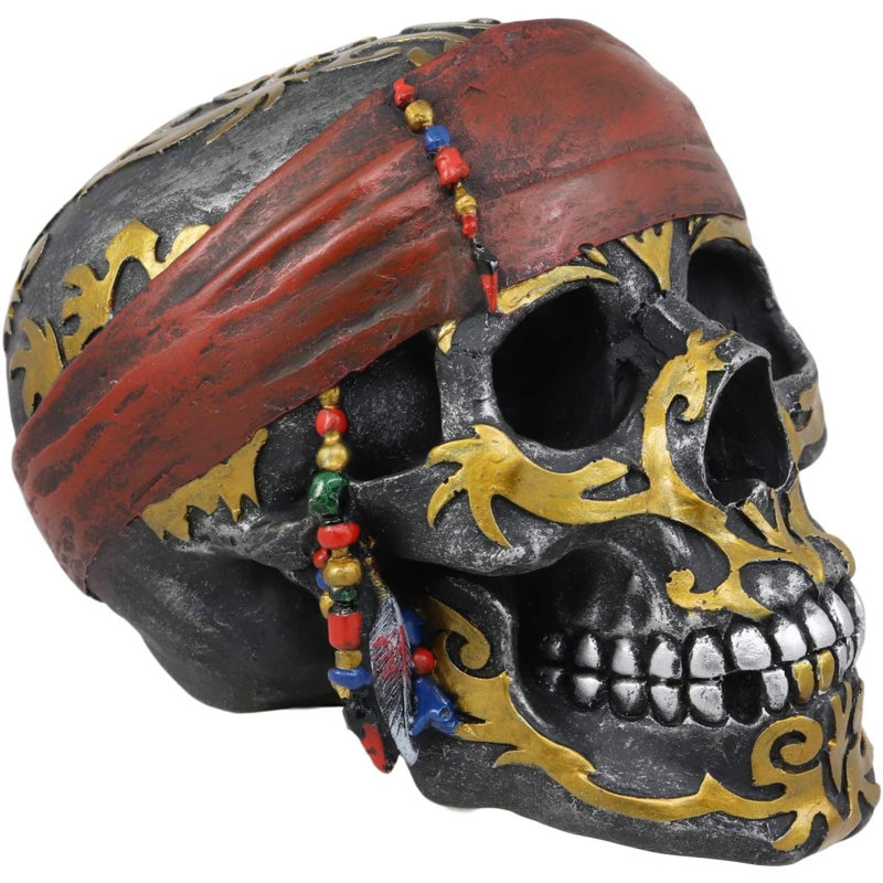 Figurine crâne de pirate avec bandana Armstong