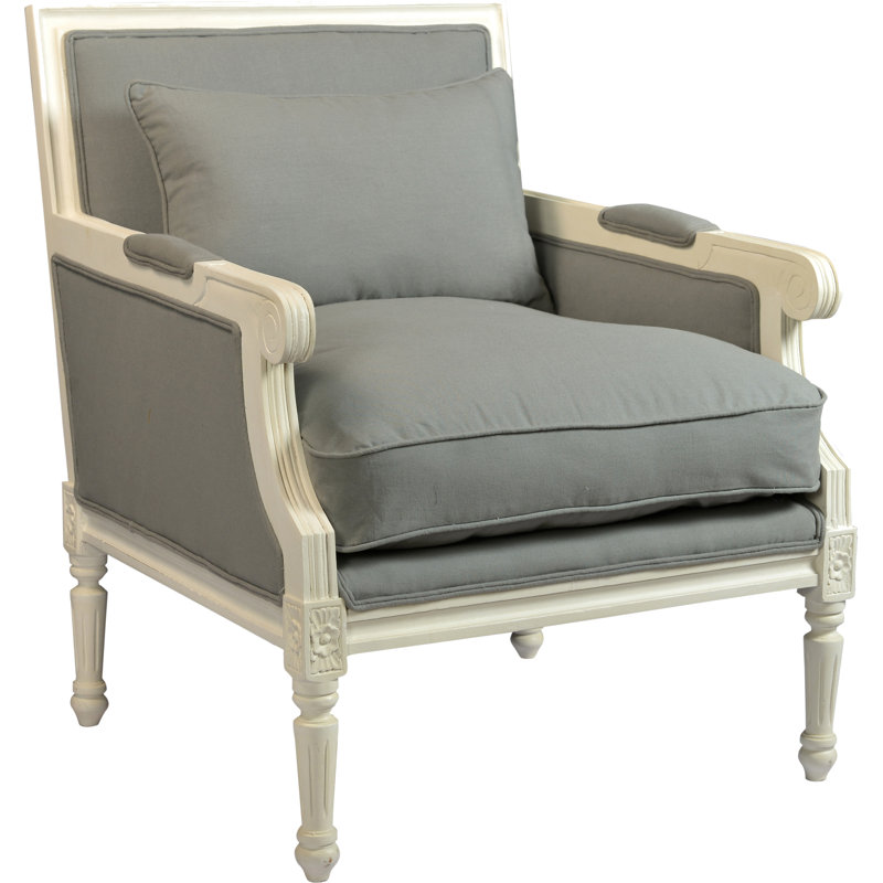 Upholstered Accent Chair, Gray
