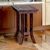 Table d'appoint Odel, acajou brun foncé, rectangulaire 25 po