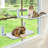 2PC Cat Window Perch Cordless Foldable Cat Hammock Bed For Window With Metal Frame And Reversible Cover, Large Suction Cups Window Resting Seat For Indoor Cats (Cat Bed, M-2PC)