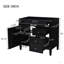 Meuble-lavabo de 36 po sans lavabo supérieur, armoire de rangement moderne avec 2 tiroirs et un tiroir basculant, structure en bois massif-1334388423-1334388426