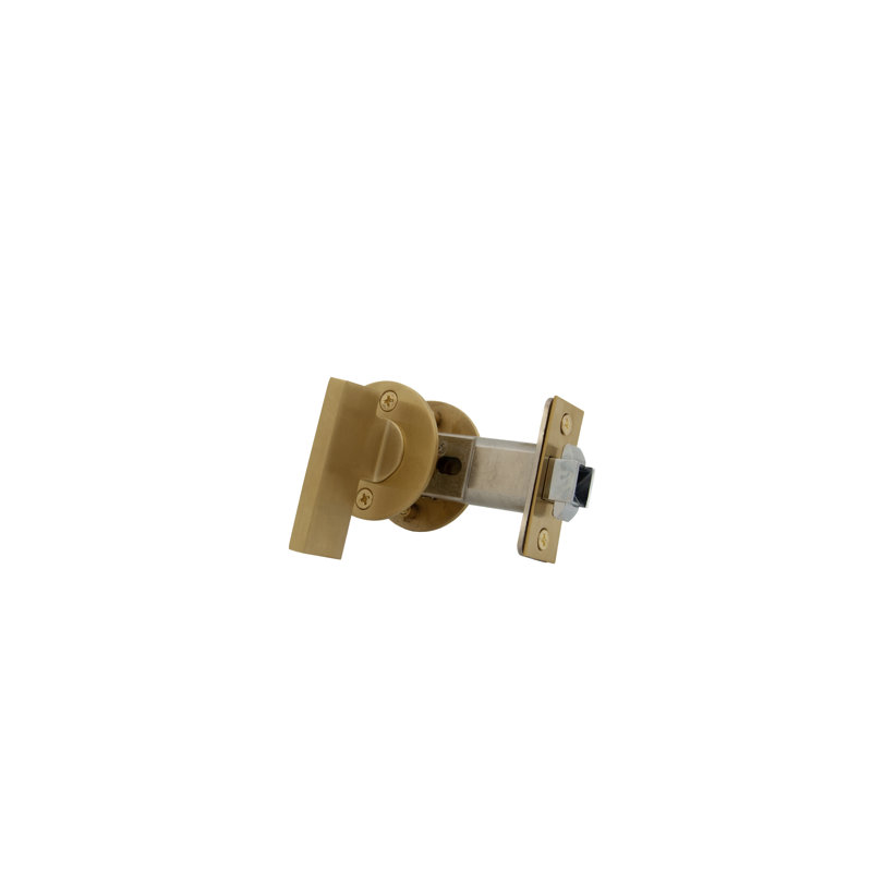 Pocket Door Hardware with ADA Knob, Satin Brass